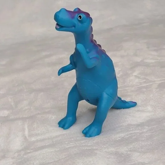 Vintage Blue Purple Dinosaur Figure Toy Cake Topper Bath Toy Greenbrier Intl - Picture 6 of 11